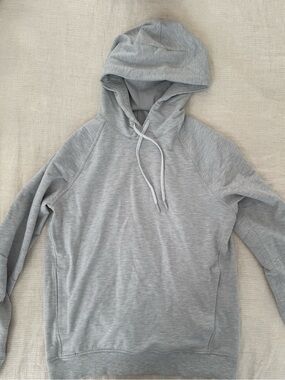 Light Gray Men's Lululemon Hooded Pullover Sweatshirt